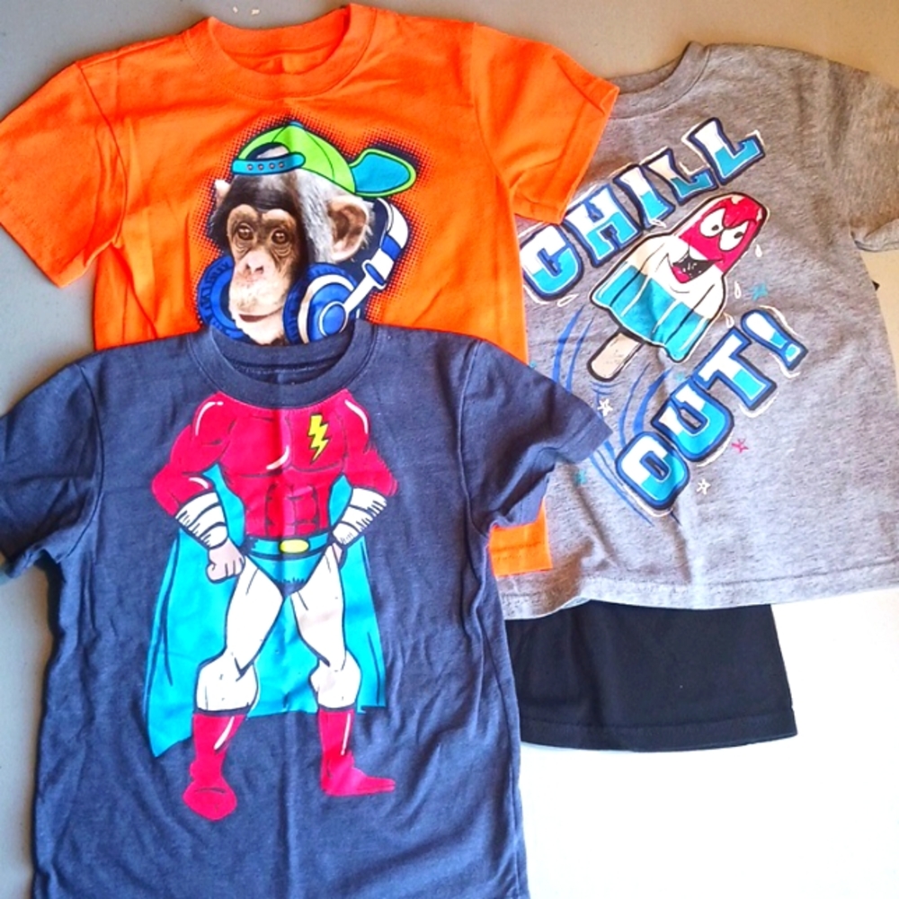 5T Boys Garanimals Shirts Lot of 4 Toddler Short Sleeve Shirt #eshopchicago